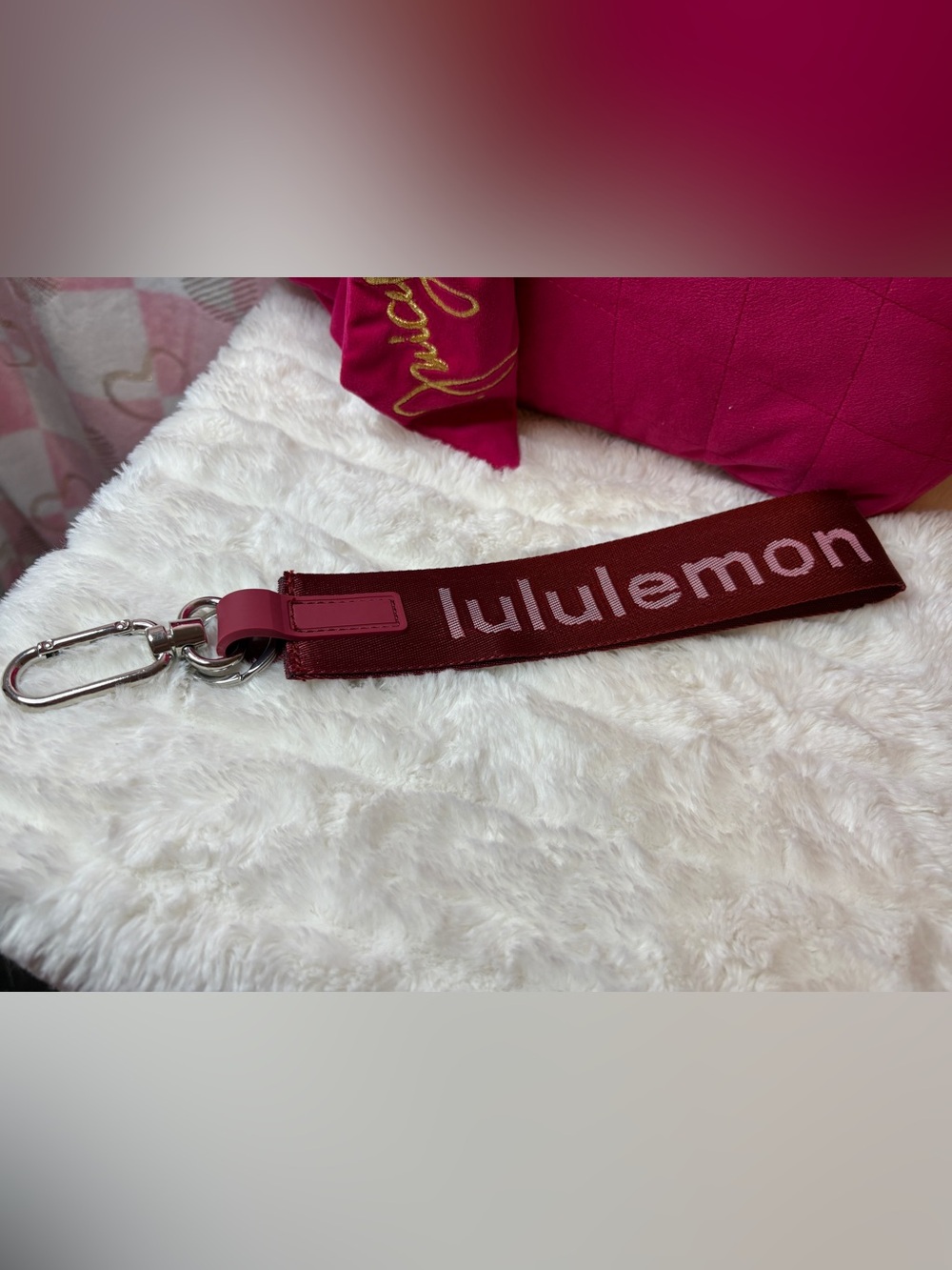 NWOT Lululemon athletica Burgundy and Pink Key Strap